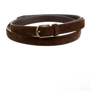 ZARA SMALL SIZE! Brown Suede Belt with Gold Buckle! NWT